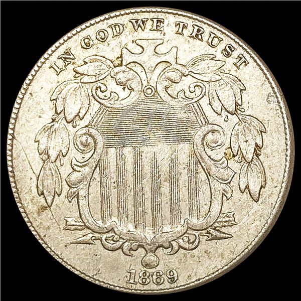 1869 Shield Nickel CLOSELY UNCIRCULATED