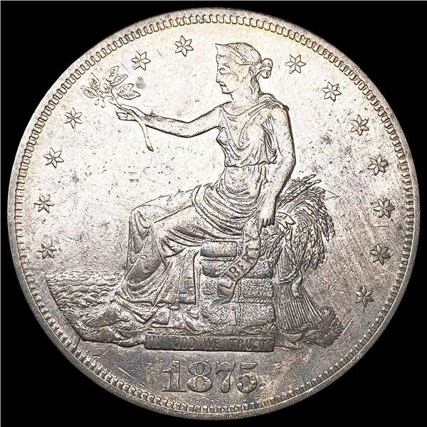 1875-CC Silver Trade Dollar CLOSELY UNCIRCULATED