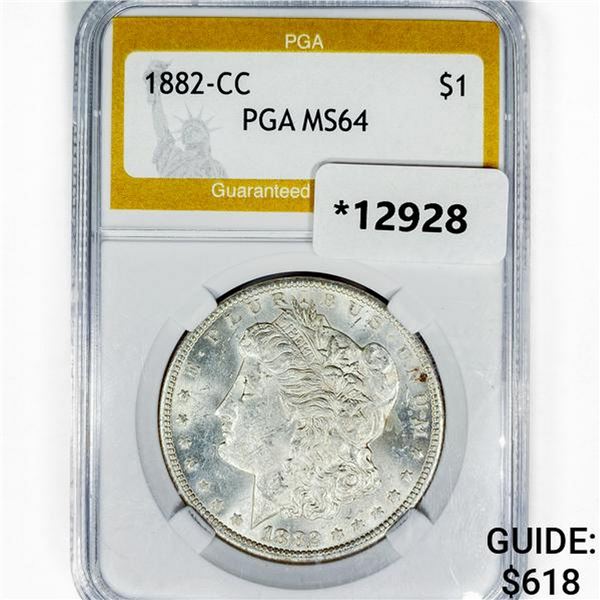 1882-CC Morgan Silver Dollar PGA MS64