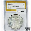 Image 1 : 1882-CC Morgan Silver Dollar PGA MS64
