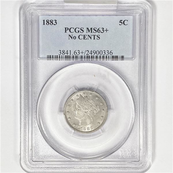 1883 Liberty Victory Nickel PCGS MS63+ No Cents