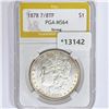 Image 1 : 1878 7/8TF Morgan Silver Dollar PGA MS64