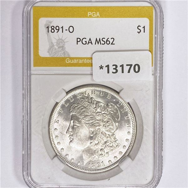 1891-O Morgan Silver Dollar PGA MS62