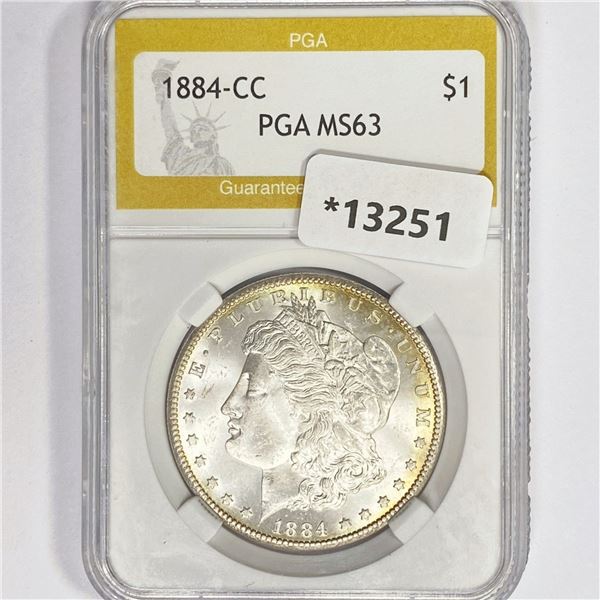 1884-CC Morgan Silver Dollar PGA MS63