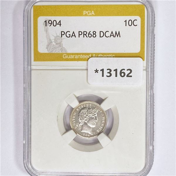 1904 Barber Dime PGA PR68 DCAM