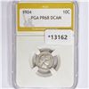 Image 1 : 1904 Barber Dime PGA PR68 DCAM