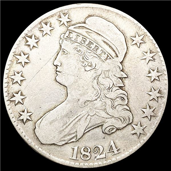 1824 Capped Bust Half Dollar LIGHTLY CIRCULATED