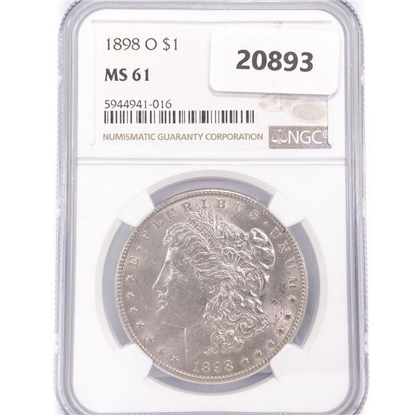 1898-O Morgan Silver Dollar NGC MS61