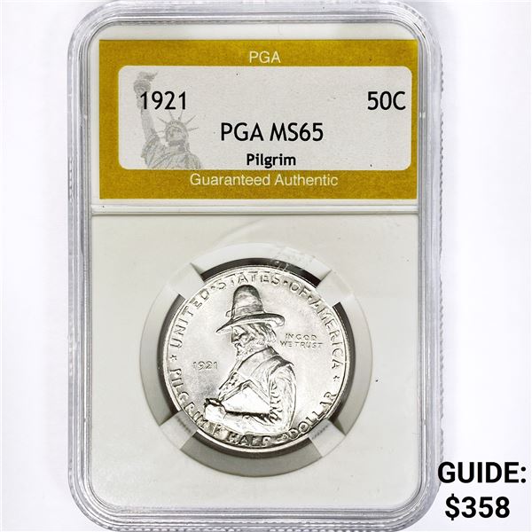 1921 Pilgrim Half Dollar PGA MS65