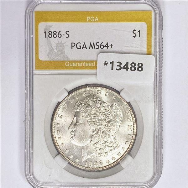 1886-S Morgan Silver Dollar PGA MS64+