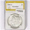 1890-O Morgan Silver Dollar PGA MS63