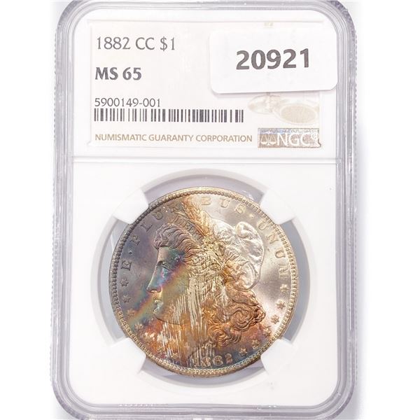 1882-CC Morgan Silver Dollar NGC MS65