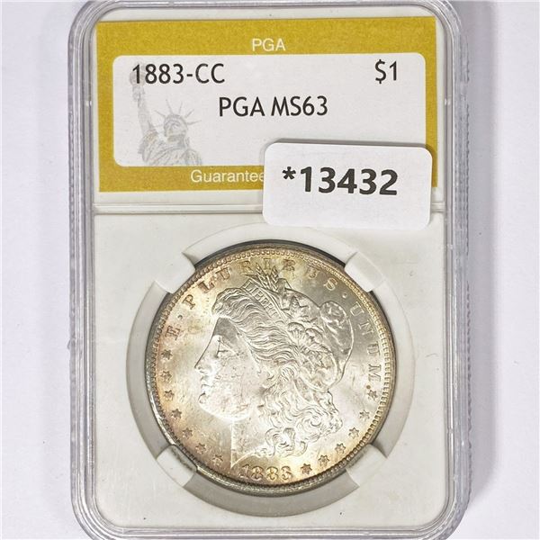 1883-CC Morgan Silver Dollar PGA MS63