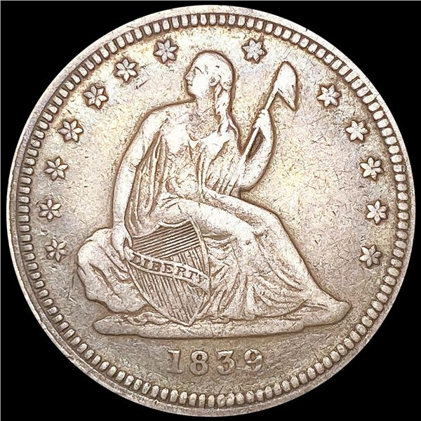 1839 Seated Liberty Quarter LIGHTLY CIRCULATED