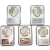 Image 2 : 1922-D Set (5) Silver Peace Dollar NGC AU58