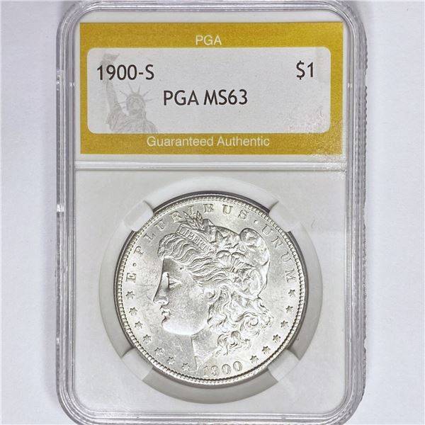 1900-S Morgan Silver Dollar PGA MS63