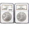 Image 1 : 2000 Set (2) American Silver Eagles NGC MS69