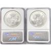 Image 2 : 2000 Set (2) American Silver Eagles NGC MS69