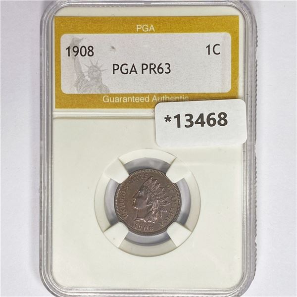 1908 Indian Head Cent PGA PR63