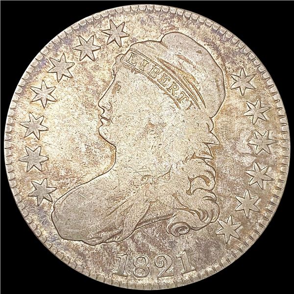 1821 Capped Bust Half Dollar LIGHTLY CIRCULATED