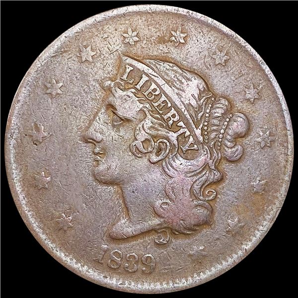1839 Large Cent ABOUT UNCIRCULATED