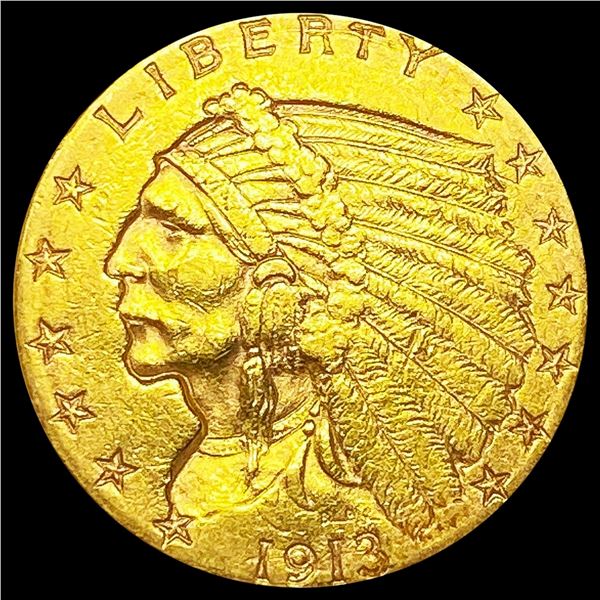 1913 $2.50 Gold Quarter Eagle CLOSELY