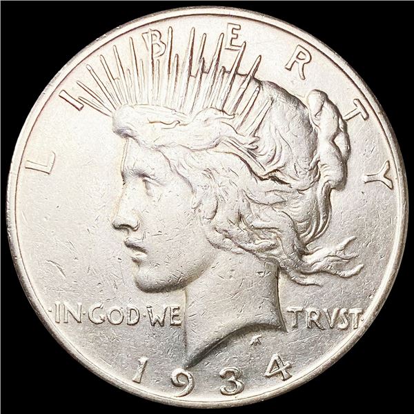 1934-S Silver Peace Dollar NEARLY UNCIRCULATED