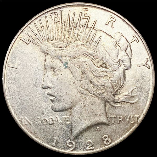 1928-S Silver Peace Dollar NEARLY UNCIRCULATED