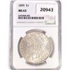 Image 1 : 1899 Morgan Silver Dollar NGC MS63