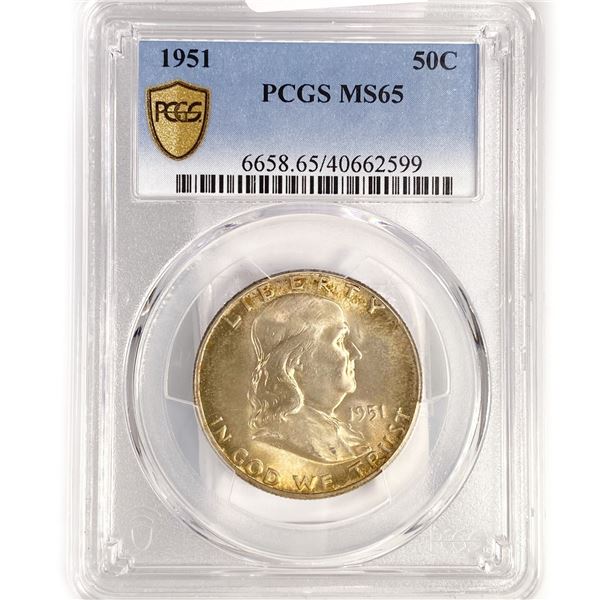 1951 Franklin Half Dollar PCGS MS65