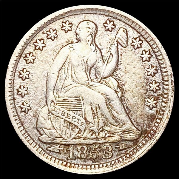 1853 Arrows Seated Liberty Half Dime LIGHTLY