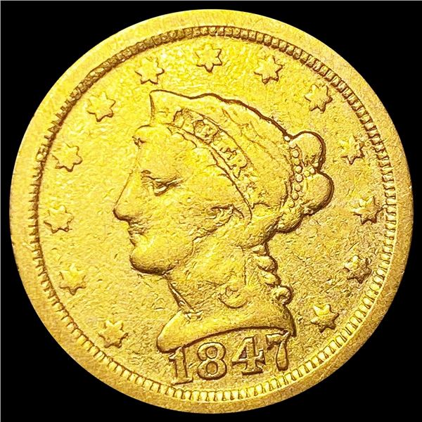 1847-O $2.50 Gold Quarter Eagle NICELY CIRCULATED