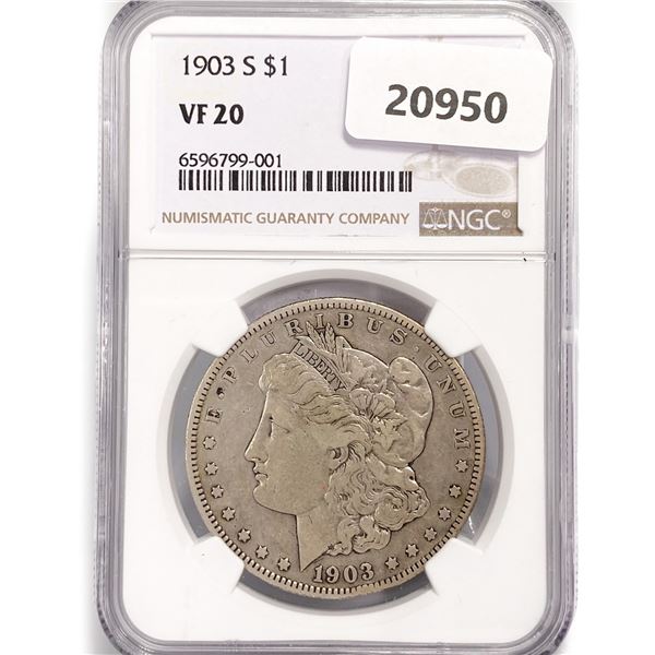 1903-S Morgan Silver Dollar NGC VF20