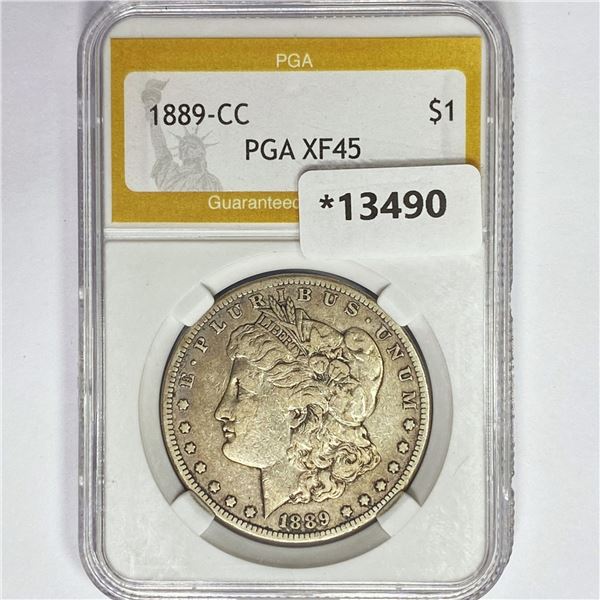 1889-CC Morgan Silver Dollar PGA XF45