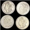 (4) 1886-O Morgan Silver Dollars NEARLY