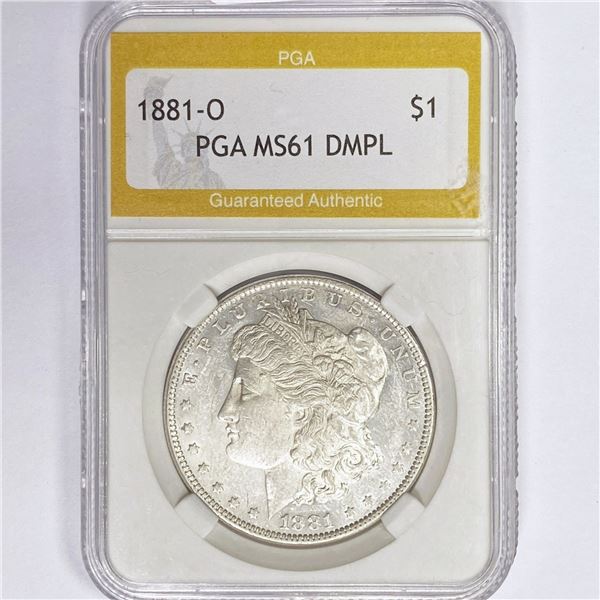 1881-O Morgan Silver Dollar PGA MS61 DMPL