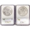 Image 2 : 1998 Set (2) American Silver Eagles NGC MS69