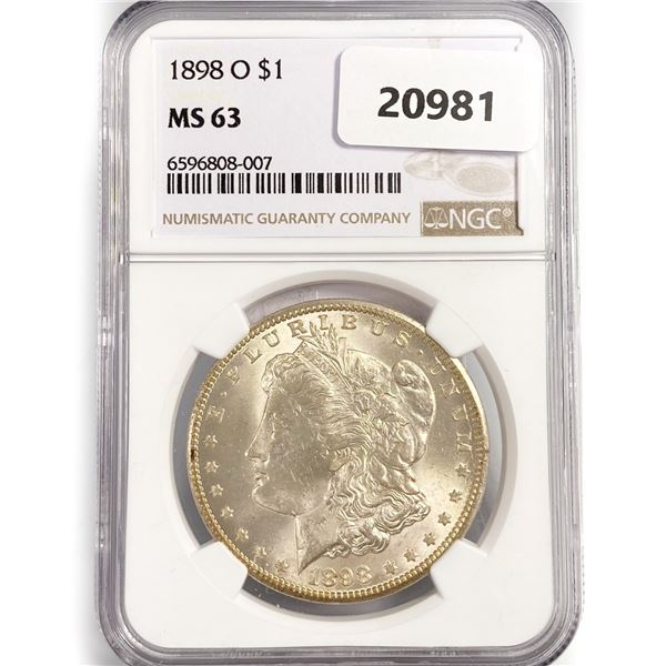 1898-O Morgan Silver Dollar NGC MS63