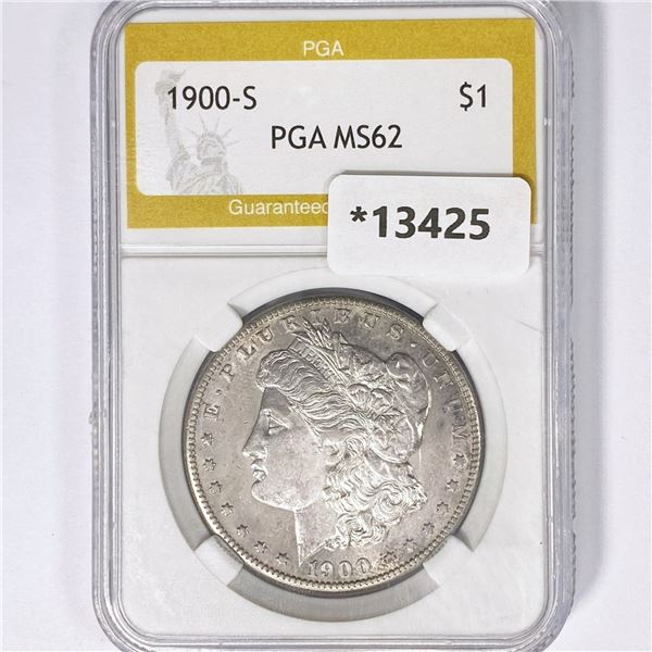 1900-S Morgan Silver Dollar PGA MS62