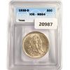 Image 1 : 1938-D Texas Half Dollar ICG MS64