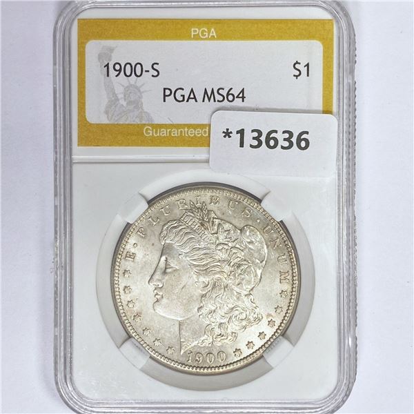 1900-S Morgan Silver Dollar PGA MS64