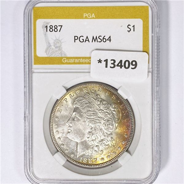 1887 Morgan Silver Dollar PGA MS64