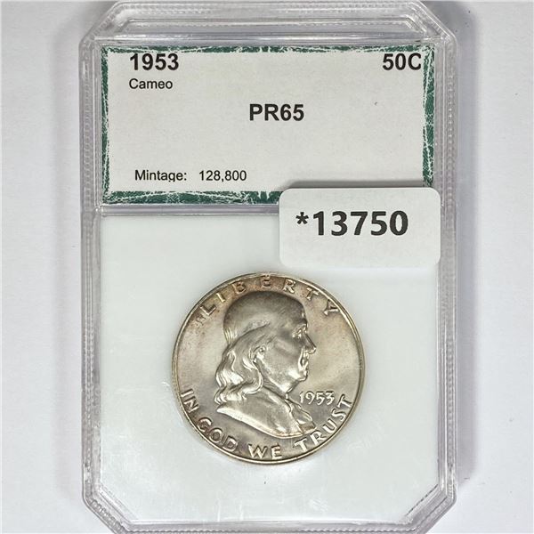 1953 Franklin Half Dollar PCI PR65