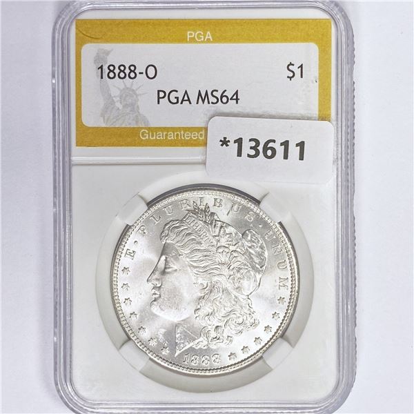 1888-O Morgan Silver Dollar PGA MS64