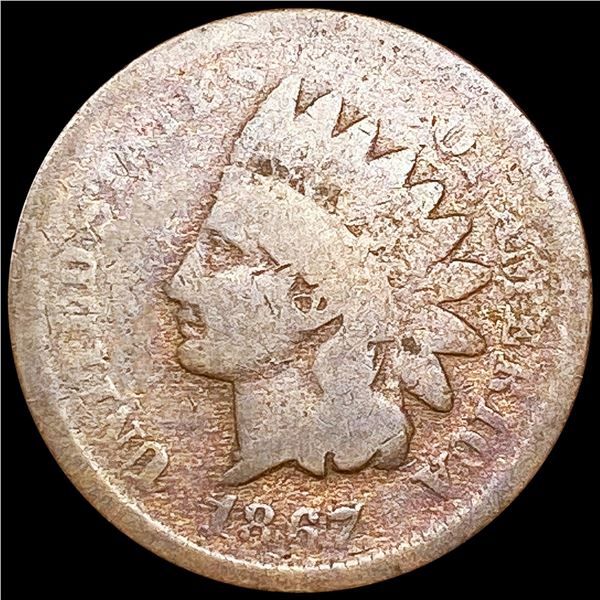 1867 Indian Head Cent NICELY CIRCULATED