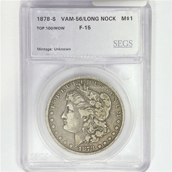 1878-S Morgan Silver Dollar SEGS F15 VAM-56