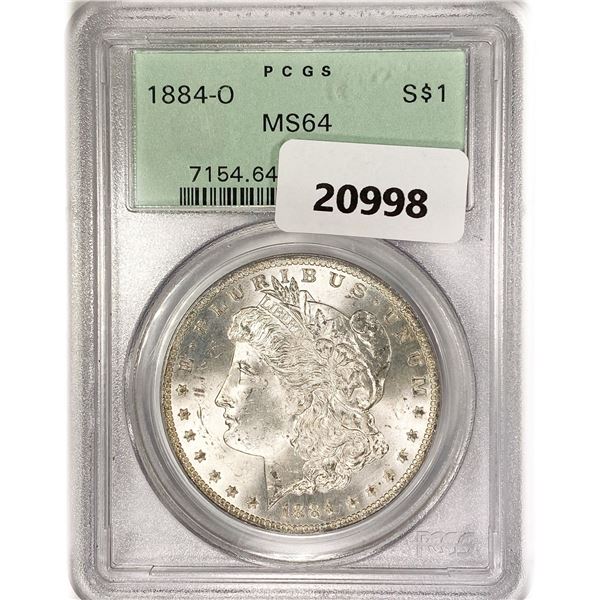 1884-O Morgan Silver Dollar PCGS MS64