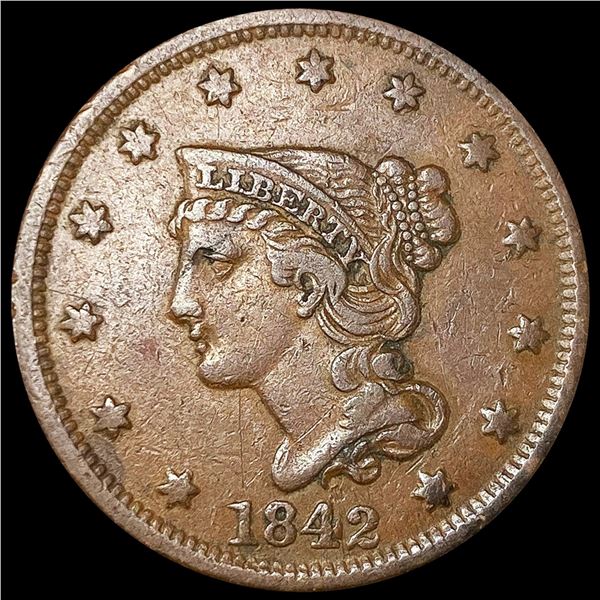 1842 Sml Date Large Cent CLOSELY UNCIRCULATED