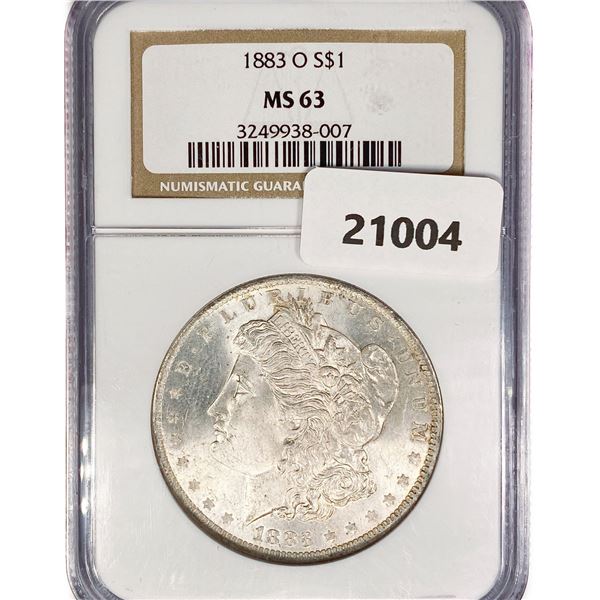 1883-O Morgan Silver Dollar NGC MS63