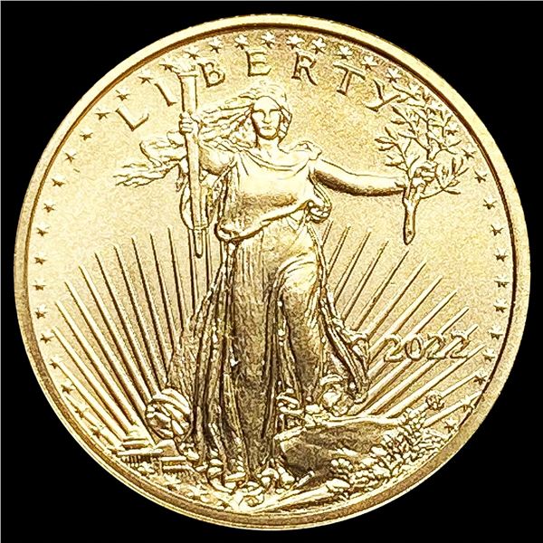 2022 1/10oz Gold $5 Eagle SUPERB GEM BU